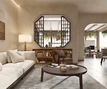 Wabi-sabi Style A Living Room-ID:202013975