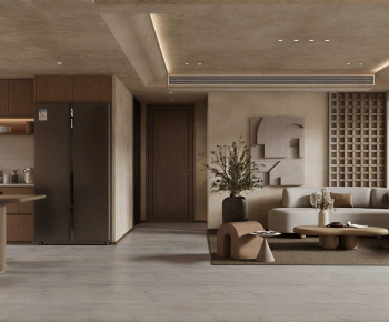 Wabi-sabi Style A Living Room-ID:624530335