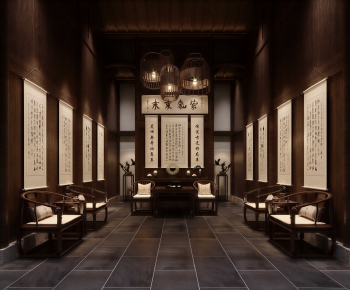 New Chinese Style Office Reception Desk-ID:763355971