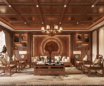 Chinese Style A Living Room-ID:262337929