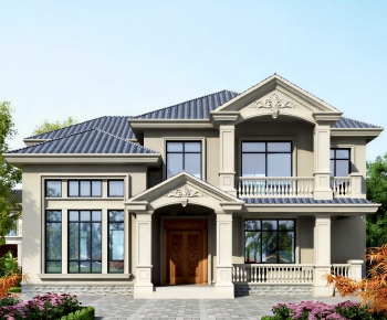 Simple European Style Detached Villa-ID:209857941