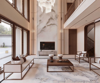 New Chinese Style A Living Room-ID:344666968