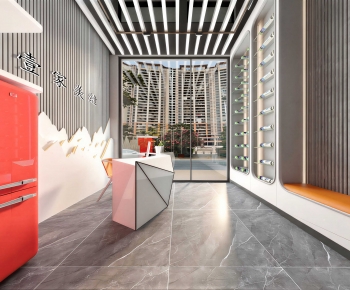 Modern Office Reception Desk-ID:213484052