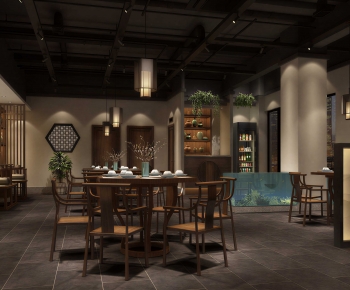 New Chinese Style Dining Room-ID:581546071