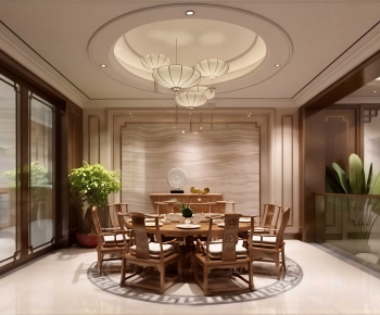 New Chinese Style Dining Room-ID:553432949