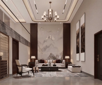 New Chinese Style A Living Room-ID:715099101