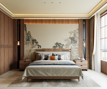 New Chinese Style Bedroom-ID:915639465