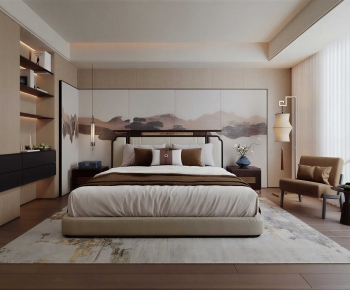 New Chinese Style Bedroom-ID:622107985