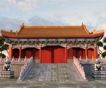 Chinese Style Ancient Architectural Buildings-ID:102529547