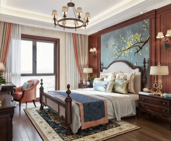 New Chinese Style Bedroom-ID:383761889