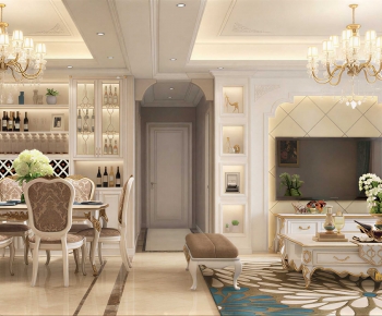 European Style A Living Room-ID:889940987