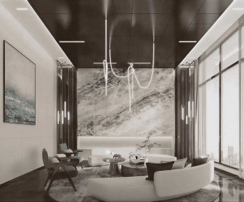 New Chinese Style A Living Room-ID:352859029