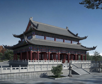 Chinese Style Ancient Architectural Buildings-ID:446536066