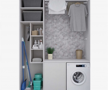Modern Laundry Cabinet-ID:667968037