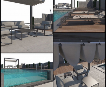 Modern Swimming Pool-ID:258431916