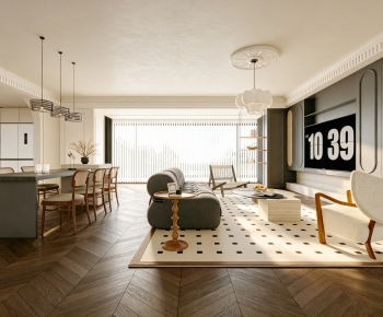 French Style A Living Room-ID:694367893