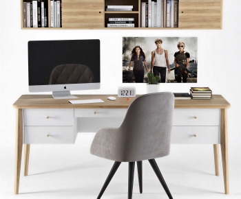 Modern Computer Desk And Chair-ID:695152045