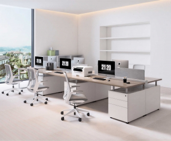 Modern Office Desk And Chair-ID:269211056