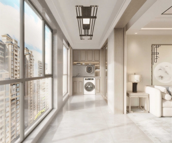 Modern Balcony Laundry Room-ID:893209938
