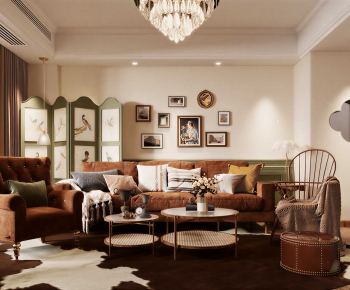 Retro Style A Living Room-ID:838181024