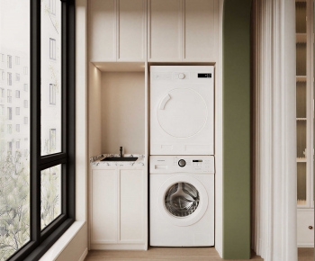 Modern Balcony Laundry Room-ID:202384004