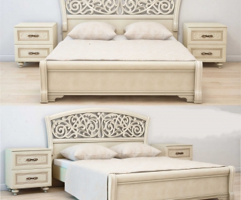 Simple European Style Double Bed-ID:336502088