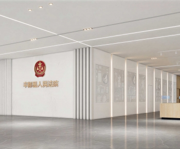 Modern Office Reception Desk-ID:378438004