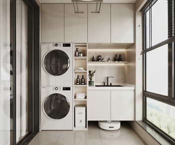 Modern Balcony Laundry Room-ID:243480242