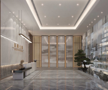 Modern Office Reception Desk-ID:699088101