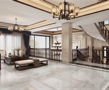 New Chinese Style A Living Room-ID:686448104