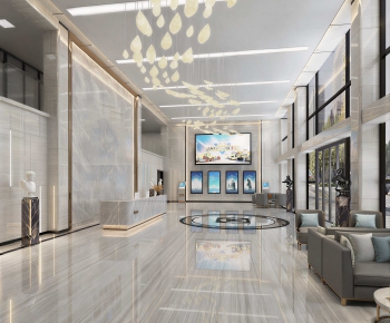 Modern Office Reception Desk-ID:733246094