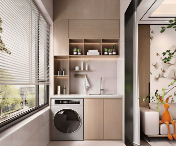 Modern Balcony Laundry Room-ID:927952052