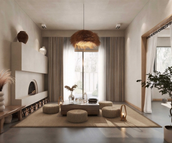 Wabi-sabi Style A Living Room-ID:234519968