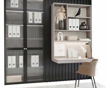 Modern Computer Desk And Chair-ID:134627105