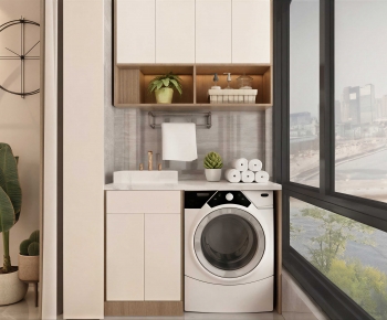Modern Laundry Cabinet-ID:798984057