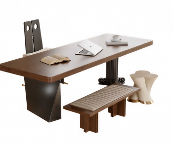 Modern Computer Desk And Chair-ID:917941094