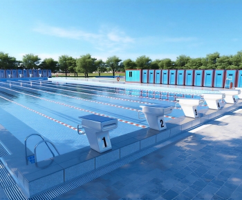 Modern Swimming Pool-ID:691089697