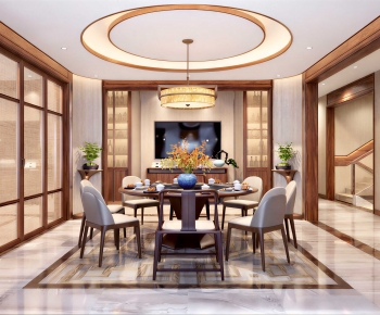 New Chinese Style Dining Room-ID:892381918