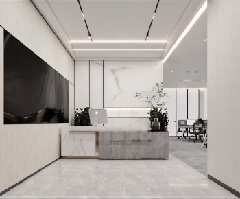 Modern Office Reception Desk-ID:643363955