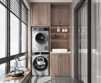 Modern Laundry Cabinet-ID:323292029