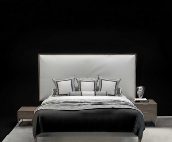 Modern Double Bed-ID:739434003