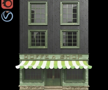Retro Style Facade Element-ID:725927118