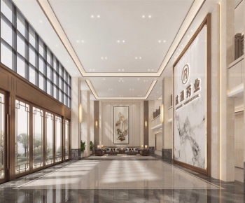 New Chinese Style Office Reception Desk-ID:211066011