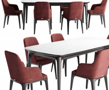 Modern Dining Table And Chairs-ID:557899004