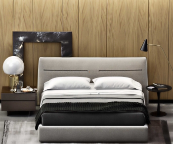 Modern Double Bed-ID:986294033