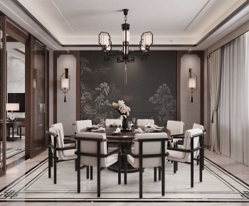 New Chinese Style Dining Room-ID:923791898