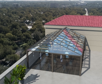 Modern Glass Sunshine Room-ID:447818996