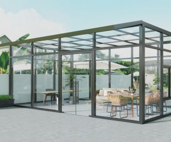 Modern Glass Sun Room-ID:563854935