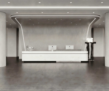 Modern Office Reception Desk-ID:668704038