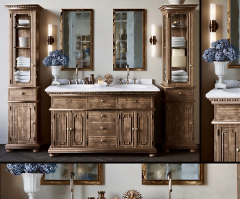 American Style Bathroom Cabinet-ID:339730023